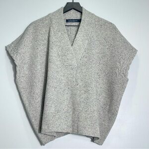 IRELANDS EYE Women's Wool Cashmere Gray Sweater Pockets Size Small/Medium